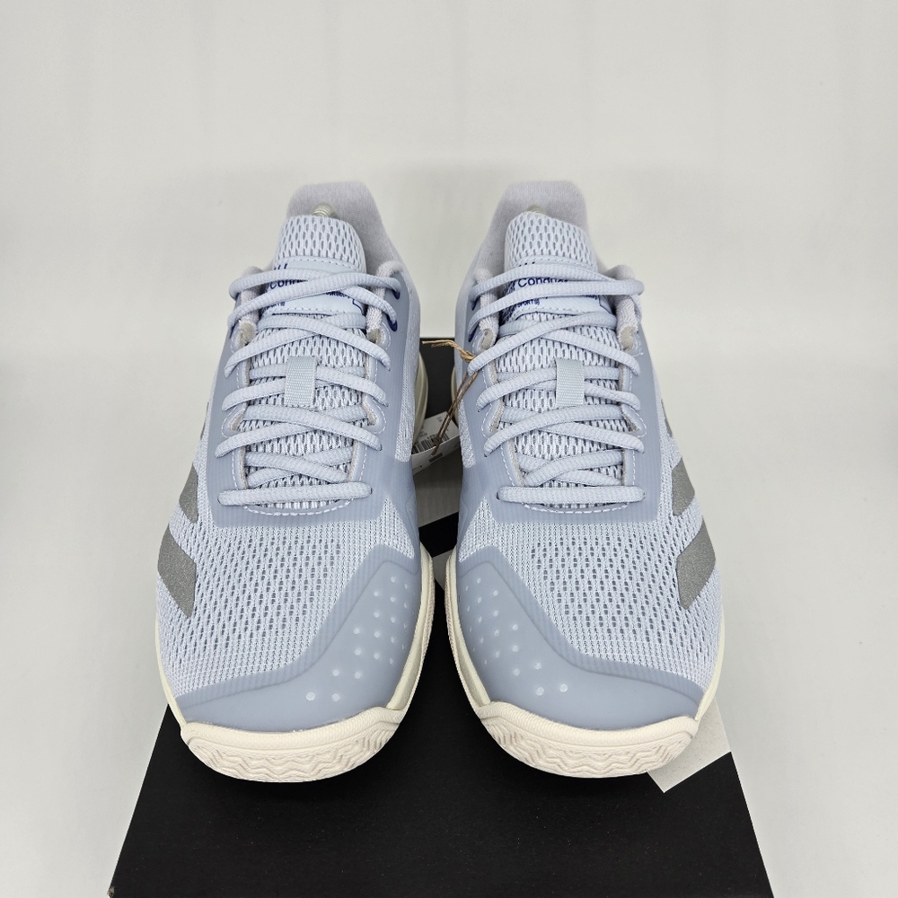 New adidas Pickleball Halo Blue Silver Metallic Women's Shoes Size 7.5 - Picture 2 of 8